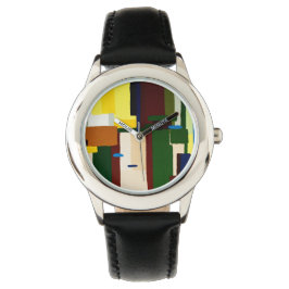 Moderne Kunst - Edelstahlüberwachung Armbanduhr