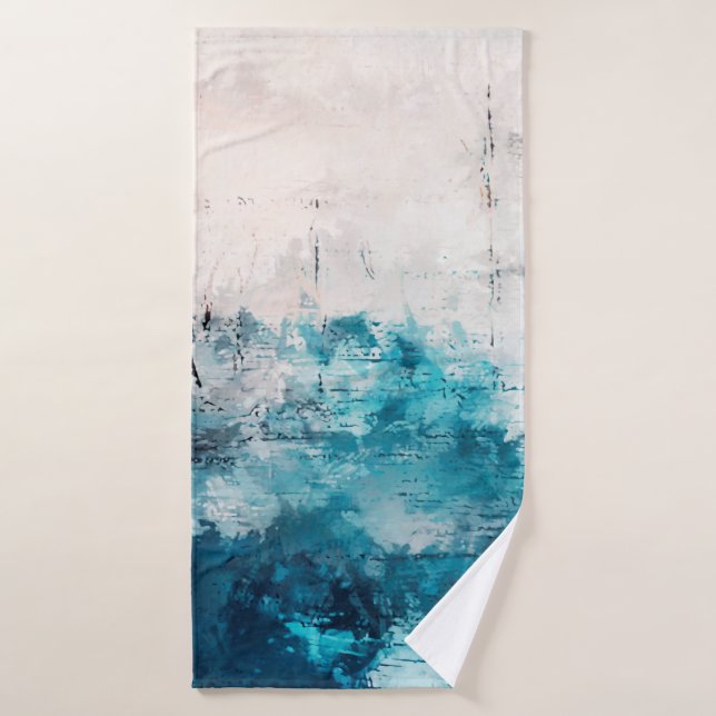 Moderne Kunst. Farbenfrohe zeitgenössische Kunstwe Badehandtuch (Badehandtuch)