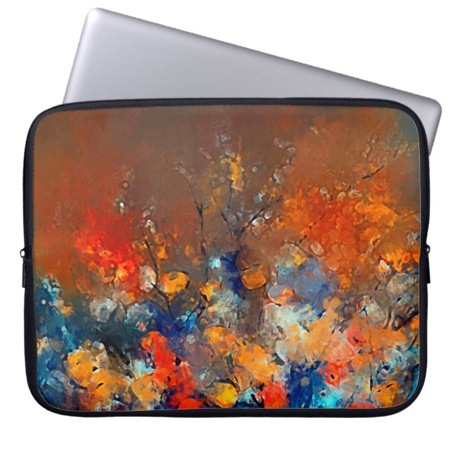 Moderne Kunst. Farbenfrohe zeitgenössische Kunstwe Laptopschutzhülle (Vorderseite)