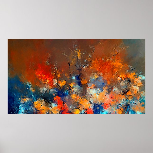 Moderne Kunst. Farbenfrohe zeitgenössische Kunstwe Poster (Vorne)