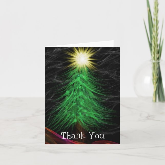 Moderne Kunst frohe Weihnachten Danke-Karte Dankeskarte (Vorderseite)