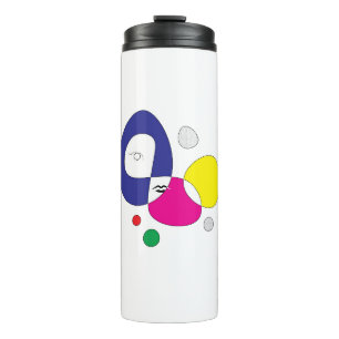 Moderne Kunst Gesicht Thermal Tumbler Thermosbecher