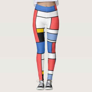 Moderne Kunst im Stil von Mondrian Leggings Design