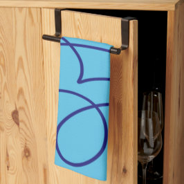 Moderne Kunst in Blau Geschirrtuch