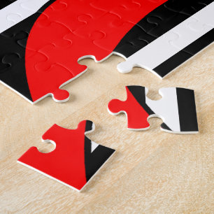 Moderne Kunst in Schwarz, Weiß, Rot