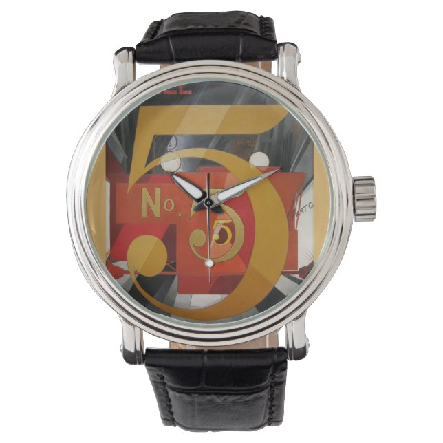 Moderne Kunst kubistische Demuti Abbildung 5 in Go Armbanduhr (Vorderseite)