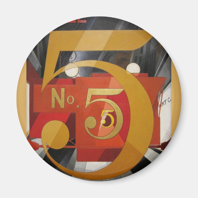 Moderne Kunst kubistische Demuti Abbildung 5 in Go Magnet (Vorne)