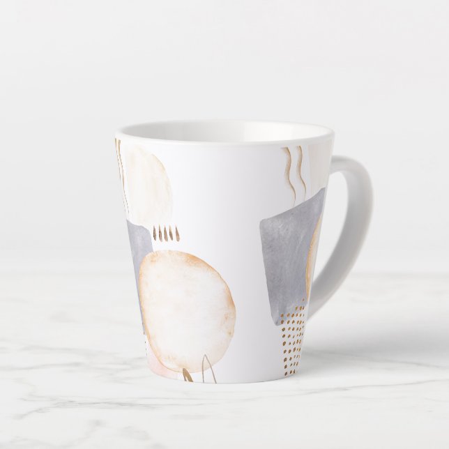 Moderne Kunst Latte Tasse (Rechte Ecke)