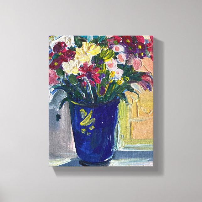 Moderne Kunst, Malerei, Blume Leinwanddruck (Vorderseite)