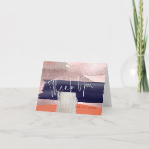 Moderne Kunst, Marineblau + Roségold Danke