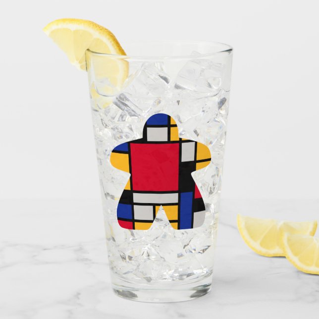 Moderne Kunst Meeple Tumbler (Vorderseite Ice)