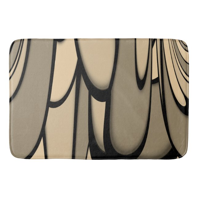 Moderne Kunst Melken Brown Hues Badematte (Vorderseite)