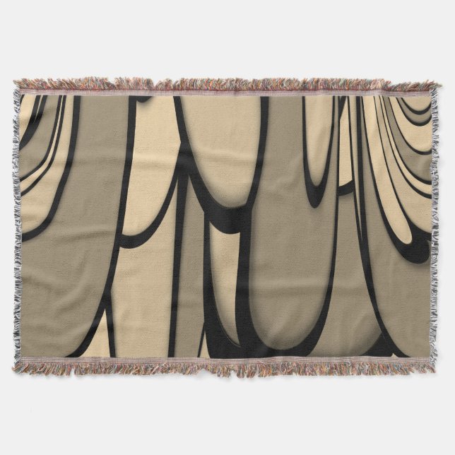 Moderne Kunst Melken Brown Hues Decke (Vorderseite)