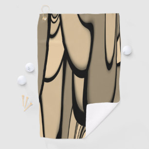 Moderne Kunst Melken Brown Hues Golfhandtuch