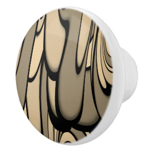 Moderne Kunst Melken Brown Hues Keramikknauf