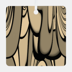 Moderne Kunst Melken Brown Hues Ornament Aus Metall