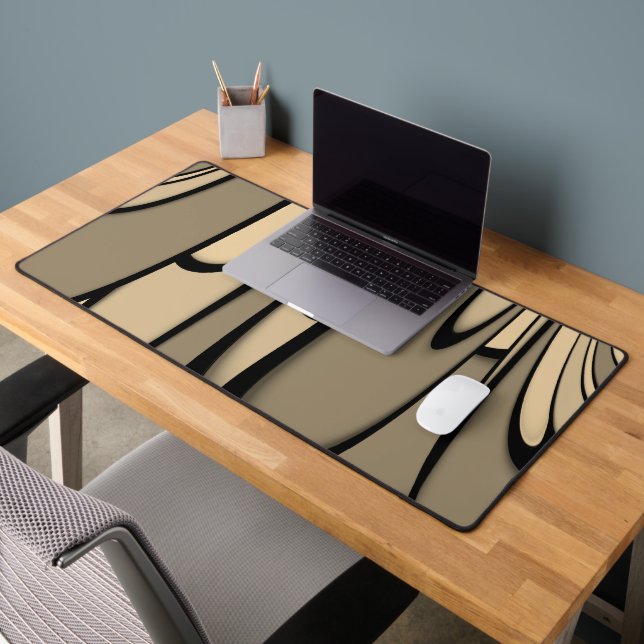 Moderne Kunst Melken Brown Hues Schreibtischunterlage (Büro 2)