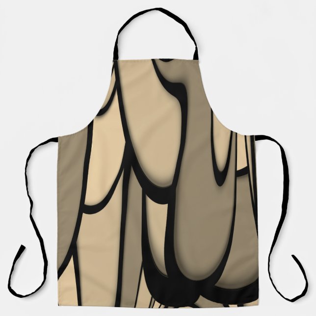 Moderne Kunst Melken Brown Hues Schürze (Vorderseite)