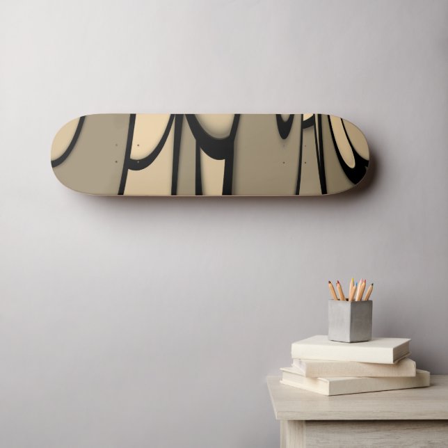 Moderne Kunst Melken Brown Hues Skateboard (Wandkunst (Horz))