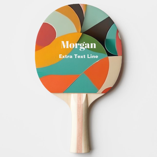 Moderne Kunst, Name und Text Tischtennis Schläger (Vorderseite)