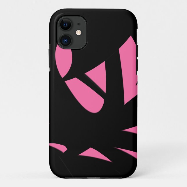 Moderne Kunst rosa / schwarz Case-Mate iPhone Hülle (Rückseite)