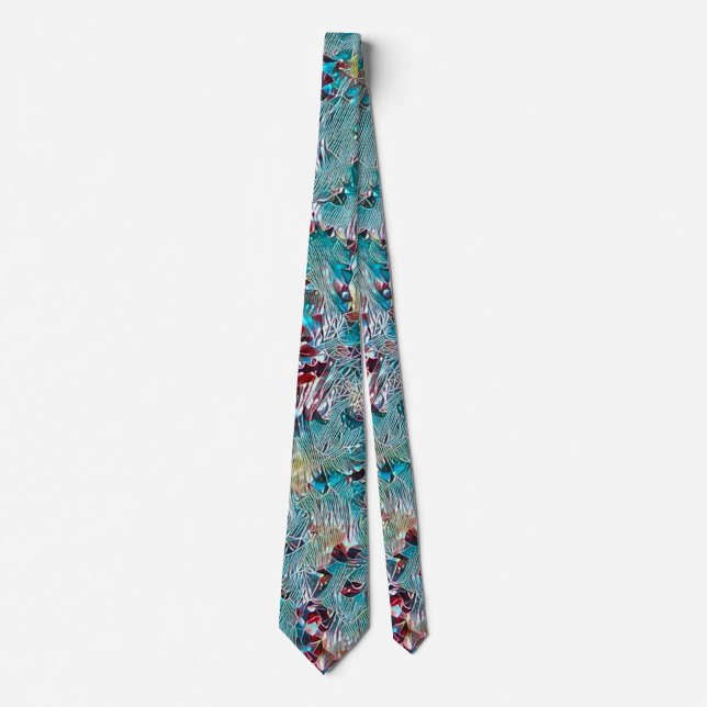 Moderne Kunst-saure Paisley-Hals-Krawatte Krawatte (Vorderseite)