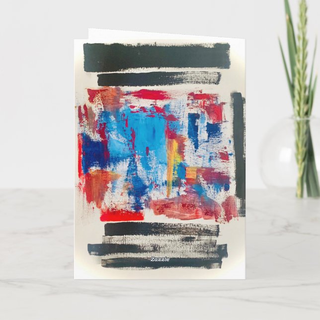 Moderne Kunst Schreibwaren Karte (Rückseite)
