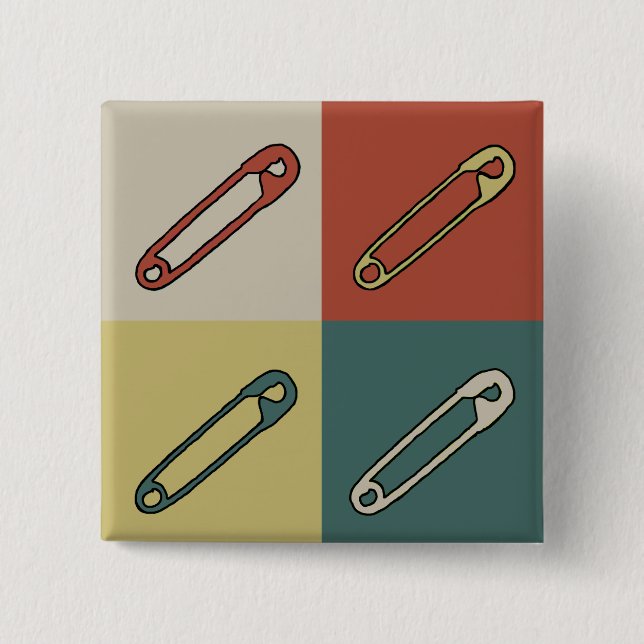 Moderne Kunst-Sicherheit/Windel-Buttonentwurf Button (Vorderseite)