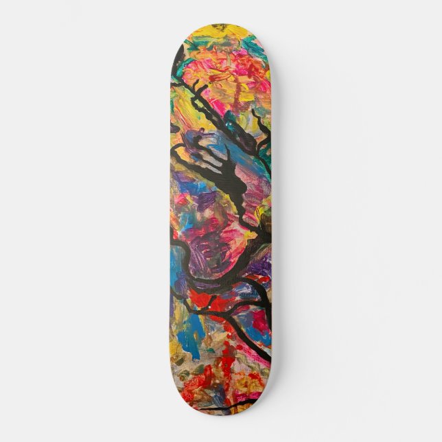 Moderne Kunst Skateboard - Baum des Kampfes (Vorderseite)