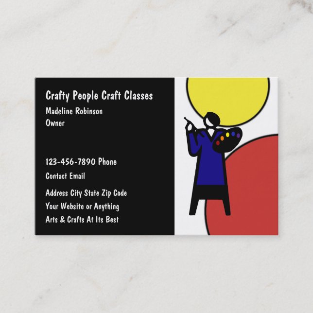 Moderne Kunst und Handwerk Design Business Card Visitenkarte (Vorderseite)