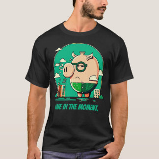Moderne Kunst zum Schwein im Moment T-Shirt