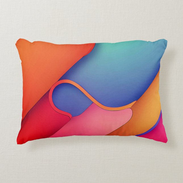Moderne Kunstdesign-Falten der Farbe Dekokissen (Vorderseite)