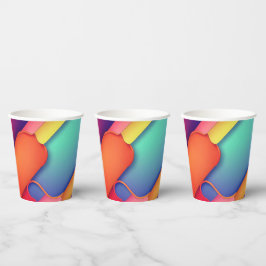 Moderne Kunstdesign-Falten der Farbe Pappbecher