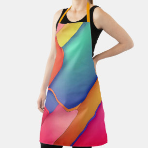 Moderne Kunstdesign-Falten der Farbe Schürze