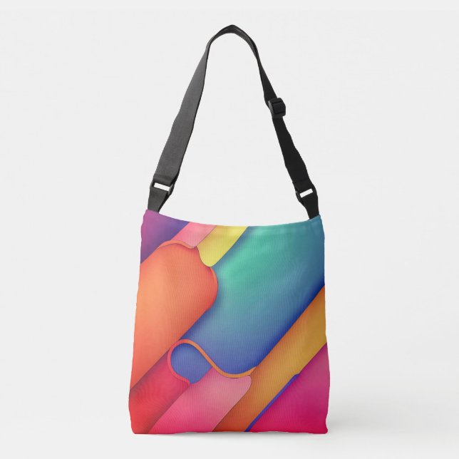 Moderne Kunstdesign-Falten der Farbe Tragetaschen Mit Langen Trägern (Vorderseite)