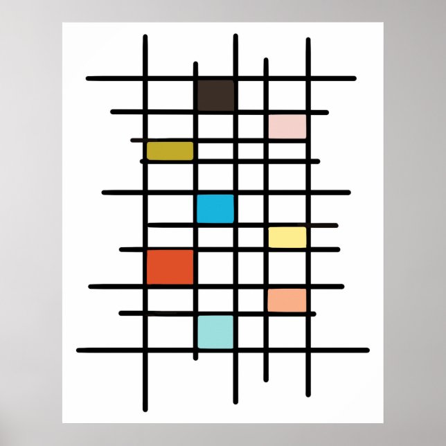 Moderne Kunstdruckerei des Mittelalters Poster (Vorne)