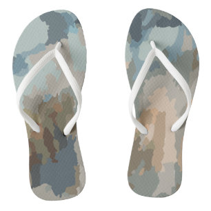 Moderne Kunstfarben Bio Formen Flip Flops