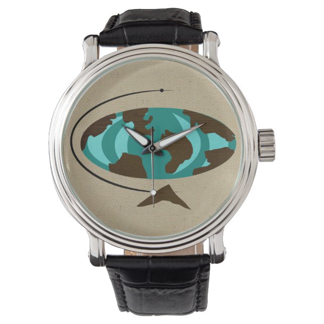 Moderne Kunstgalerie Mitte des Jahrhunderts Armbanduhr (Vorderseite)