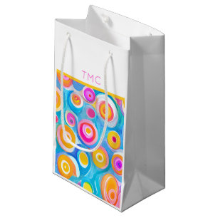 Moderne Kunstkreise INITIALS Farbenspiel Spaß Kleine Geschenktüte