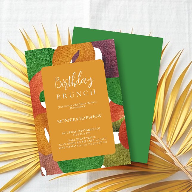 Moderne künstlerische Herbst farbenfrohe Muster Ge Einladung (Von Creator hochgeladen)