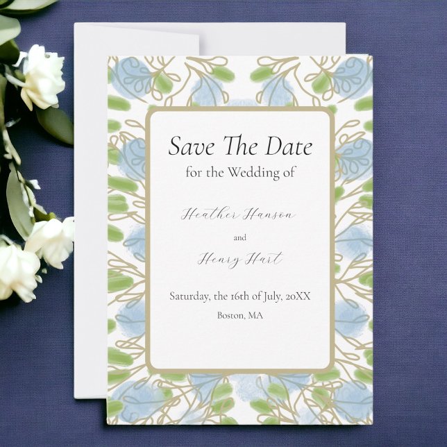 Moderne künstlerische Hochzeit Save The Date (Von Creator hochgeladen)