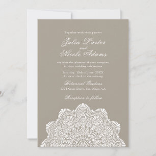 Moderne künstlerische Motiv Stil Mandala Hochzeit Einladung