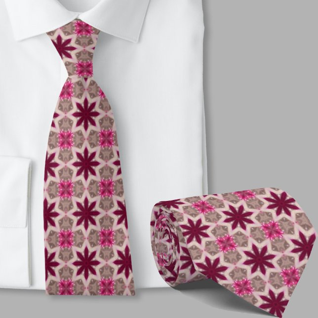 Moderne künstlerische rosa Sternmuster Krawatte (Von Creator hochgeladen)