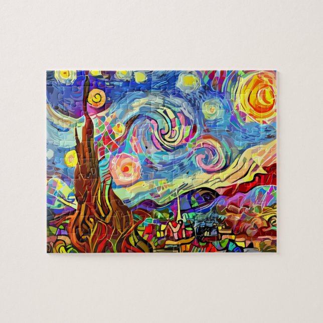 Moderne künstlerische Starry Night Painting (Horizontal)