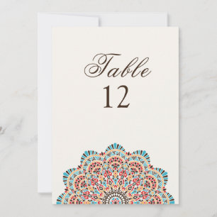 Moderne künstlerische Stil Mandala Hochzeit Tischn Einladung