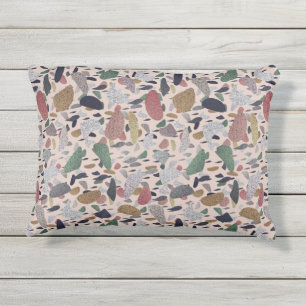 Moderne künstlerische Terrazzo Stil Abstraktes Mus Kissen Für Draußen