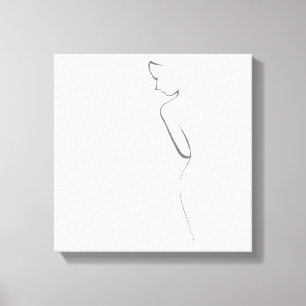 Moderne Kunstlinie zeichne Leinwand