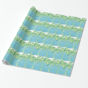 Moderne Kunstpalmen Geschenkpapier