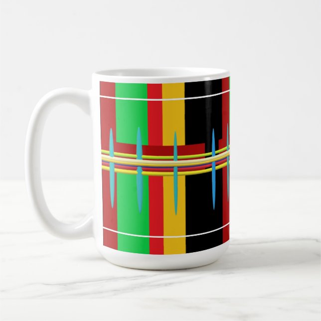 Moderne Kunststreifen gepflegt abstrakt Kaffeetasse (Links)