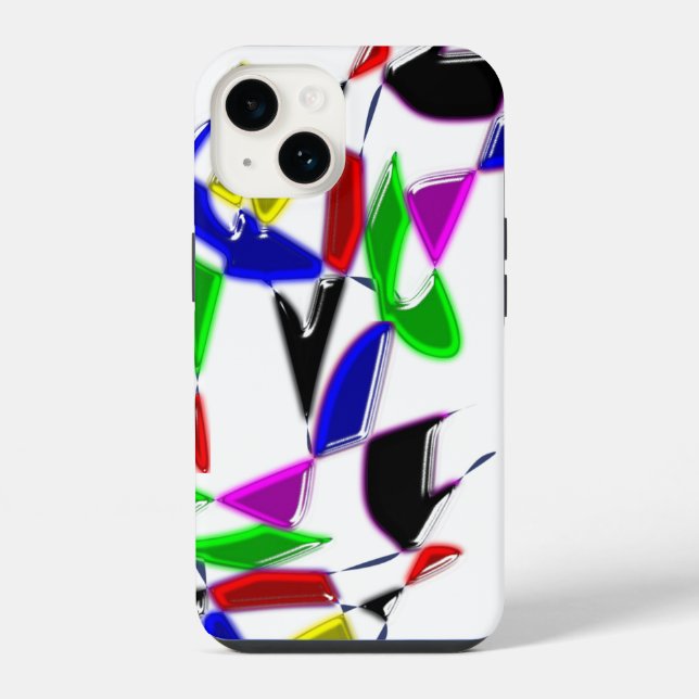 Moderne Kunsttextur iPhone 14 Hülle (Rückseite)